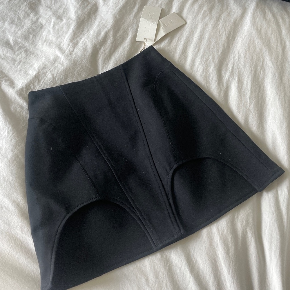 Dion Lee Double Arch Cotton Blend Mini Skirt